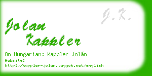 jolan kappler business card